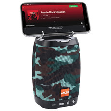 Laser Bluetooth Speaker with Phone Holder - Camo Design - With Phone