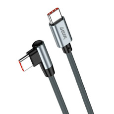 Laser 100W USB-C to USB-C Right Angled Braided Cable 1M