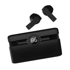 Laser TWS Earbuds with Powerbank Charging Case Black