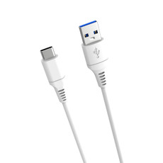 Laser USB A to USB C Cable 1m White Cable Close-Up