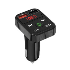 laser bluetooth fm transmitter charger product close up on white background