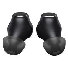 Baseus Bowie WM01 true wireless earbuds black product angle showing ear tips and compact form