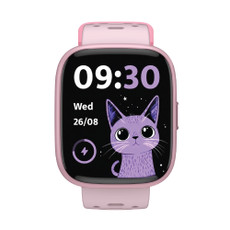 pink kids smart watch front view with 1.83 inch touch screen