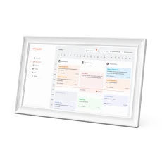 Laser 15.6 inch digital calendar with touch screen in white