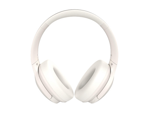 Laser ANC Bluetooth Headphones White Front View