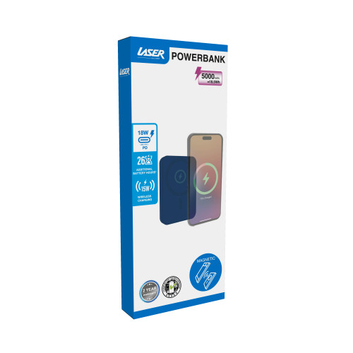 Power Bank 70000mAh 7W – 5 Uscite, Ricarica Veloce 30W, Display LED, Blu Navy - 3