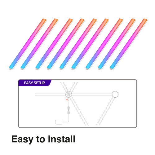 Laser Ambicolour Smart RGB Modular Light Bars 9-Pack