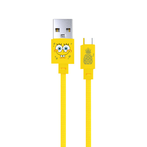 SpongeBob USB-C to USB-A Cable Close Up View