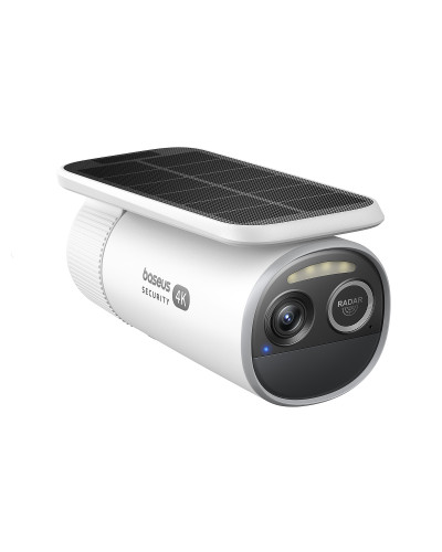 Baseus Security S2 Outdoor Camera 4K white product image showing camera body and solar panel