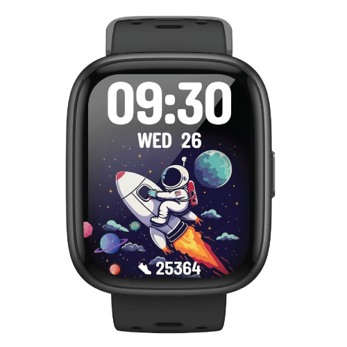 black V-Fitness kids smart watch front view with touch display
