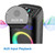 Close-up of Laser Party Speaker AUX input playback feature