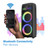 Laser RGB LED Party Speaker with Dual Mics and Screen