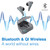 Laser TWS gaming earphones with Bluetooth and QI wireless charging