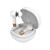 Laser TWS Earbuds in white with charging case