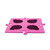 Pink Tech4Pets talking button mat with four recessed positions and connecting edges
