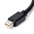 Close-up of the Mini DisplayPort plug on the black Mini DisplayPort to DVI adapter