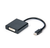 Black Mini DisplayPort to DVI adapter with short cable and both connectors visible