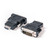 Two views of the black DVI-D male to HDMI male adapter showing both connector ends