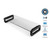 black monitor desk stand with 4 port usb 3.0 hub perspective view