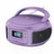 Laser Purple Bluetooth CD Boombox with MP3 & FM Radio