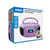 Laser Purple Bluetooth CD Boombox with MP3 & FM Radio