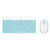 Top View of Laser Wireless Keyboard and Mouse Set - Blue