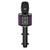 Laser Wireless Karaoke Microphone with Built-in Speaker and LED Lights - Black