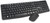laser wireless keyboard and mouse combo black front view on white background