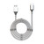 Laser Magnetic Easy Coil Type-C to USB Cable 1m White