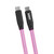 Laser LED USB-C 60W Cable: Rainbow Braided 1M
