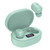 Laser TWS Mini ENC Earbuds LED Display Aqua Front View