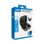 laser sport tws earbuds with mini ear-hook black retail box front view showing earbuds and case