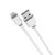 Close-up of USB A to Lightning Cable in white
