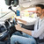 Laser 7" Portable CarPlay Android Auto - Man Driving Car