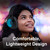 Woman wearing Laser headphones with light effect
