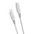 Laser USB C to Lightning Cable 1M White Close-Up View