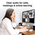 User on Video Conference Using Laser Headset