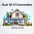 Laser SmartHome camera dual-band WiFi connection illustration