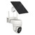 Laser SmartHome camera mounted on outdoor wall with solar panel