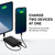 charge two devices at once using dual ports