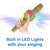 karaoke microphone with colourful led lights