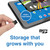 Laser 7-inch Android Tablet with microSD slot – 64 GB storage plus expandable memory for apps and games.