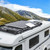 Starlink Mini mounted on caravan roof rack using ChargeCore CT-SLRORK-455 roof rack mount, travel setup