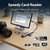 Laser USB-C hub with SD and microSD card reader for photo and video transfer