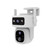 Laser 4G outdoor dual lens security camera front view