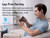 lag free gaming lifestyle image showing person using earbuds while playing mobile game with bluetooth 6.0 callout