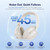 baseus bh1 nc headphones feature graphic showing adaptive noise cancelling up to 45 dB with product on blue background