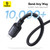 Close-up of Baseus PicoGo cable showing 10,000+ bend test durability claim