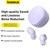 Baseus Bowie WM01 Wireless Earbuds Purple infographic showing lossless noise reduction