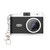 Laser black kids mini digital camera front view with keychain clip